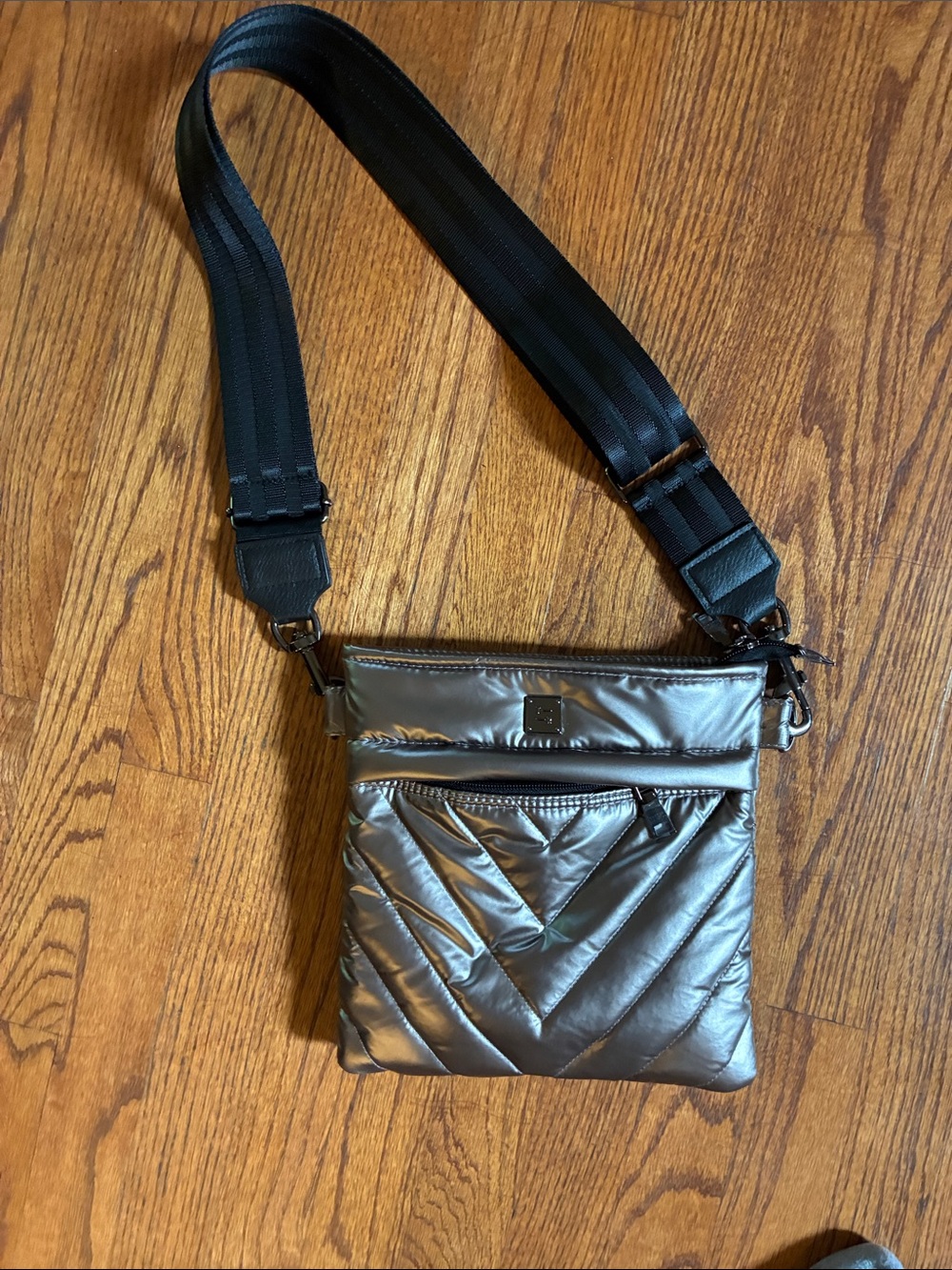 Think RoylanQuilted Metallic Crossbody Bag - bronze